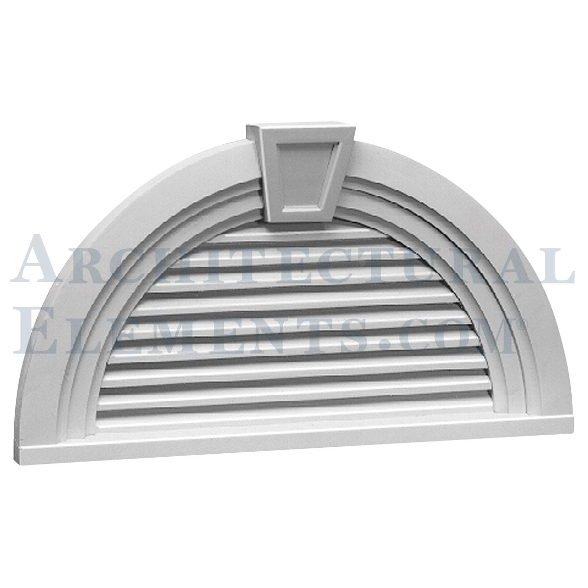 Viewing product Half Round Louver w/Trim and Keystone/ Gable Vent ...