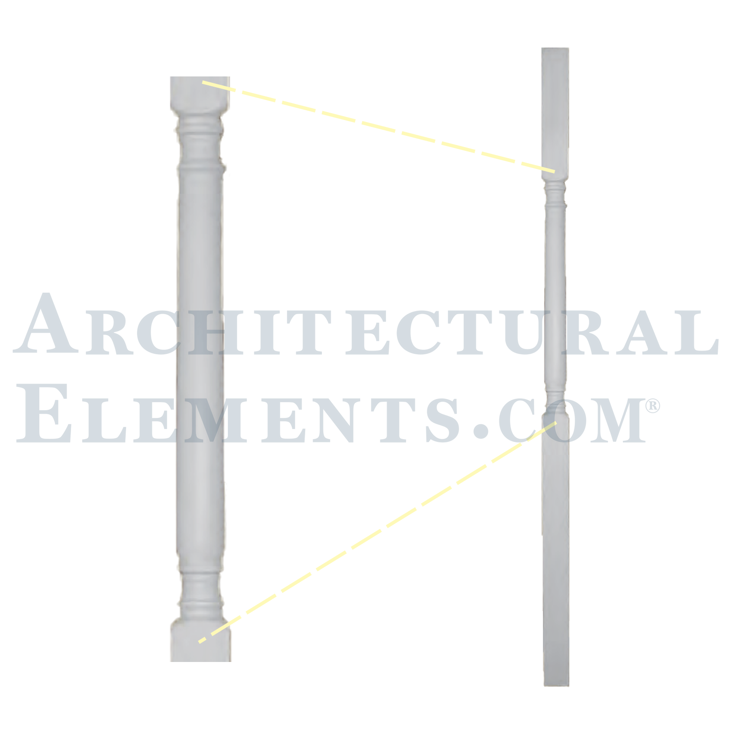 Viewing product Polyurethane Porch Post / 9' Height Architectural ...